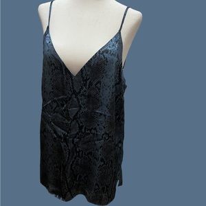 Cami NYC size MED blue snake tank EUC
